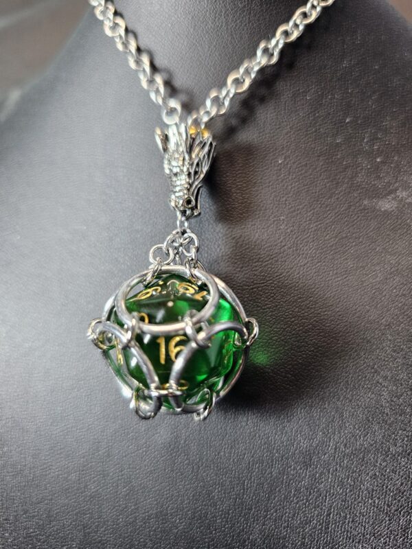 Trapped D20 Necklace