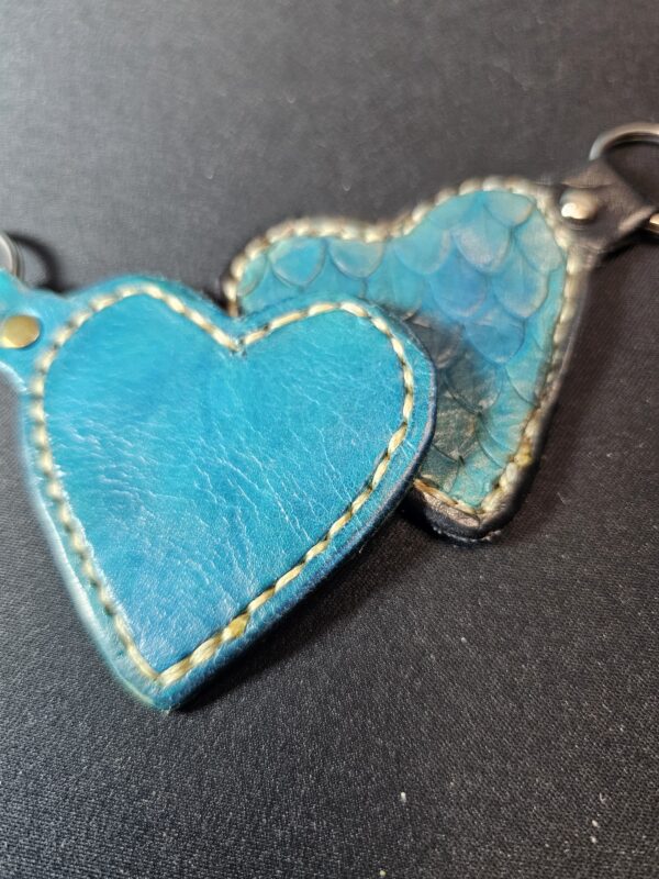 Leather Heart Keychain - Image 6