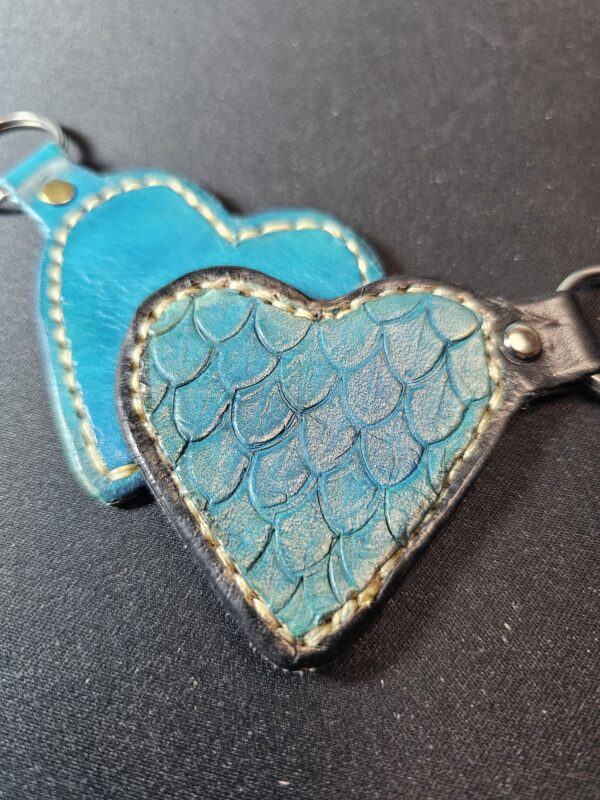 Leather Heart Keychain