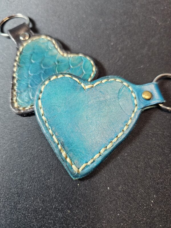 Leather Heart Keychain - Image 4